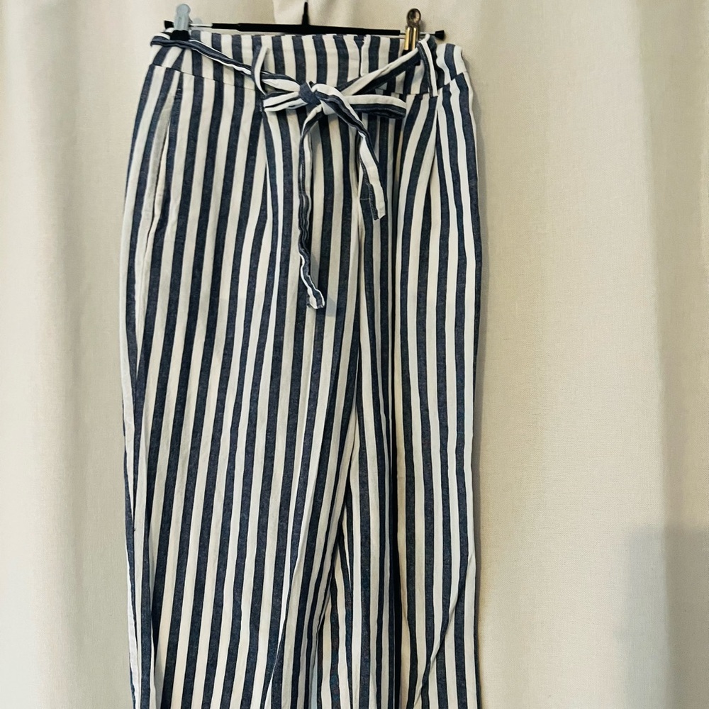 Linen striped pants